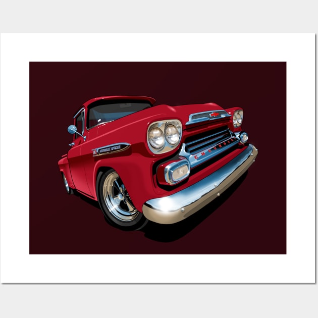 1959 Chevy Apache pick up truck Wall Art by candcretro